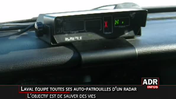 Laval équipe toutes ses auto-patrouilles d’un radar 