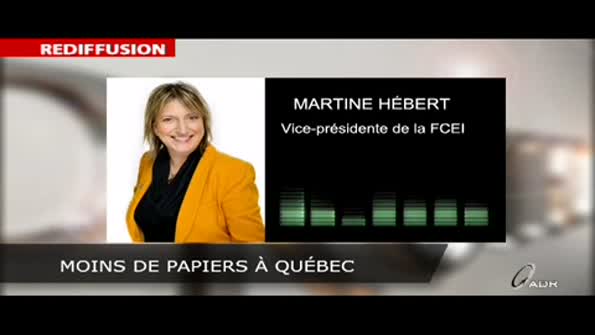 Moins de papiers à Québec